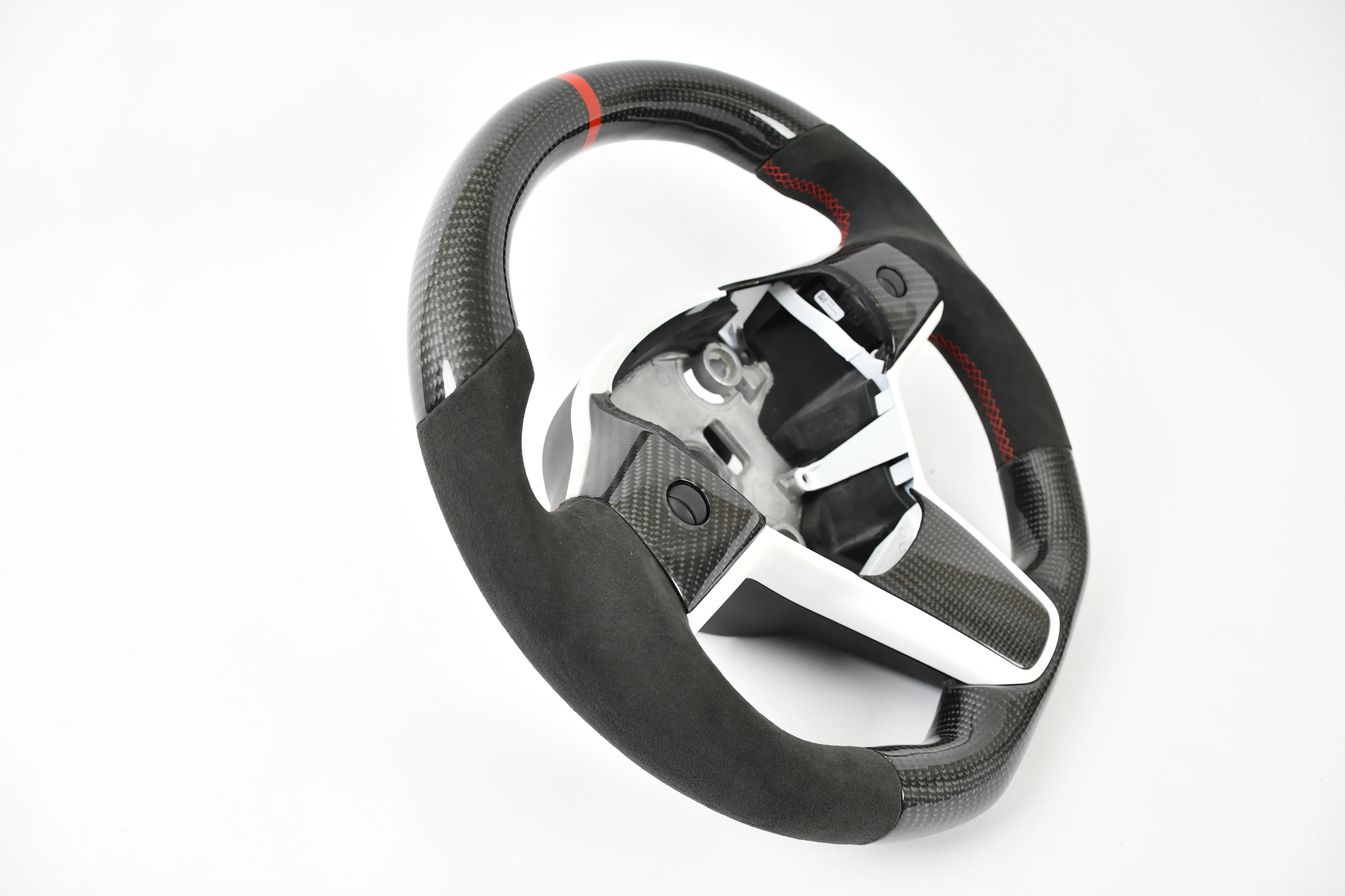 YTcarbon for tesla model3 performance custom real carbon fiber steering wheel