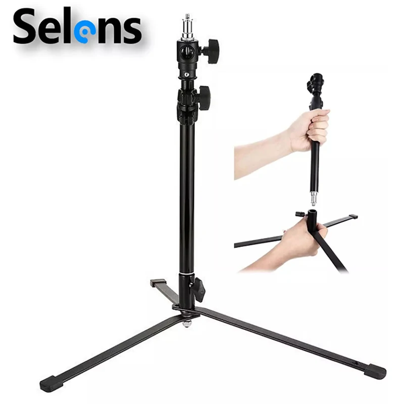 Selens 62cm Portable Folding Backlight Light Stand With Pole Detachable Tripod Light Stand Photo Studio Photography Accessories