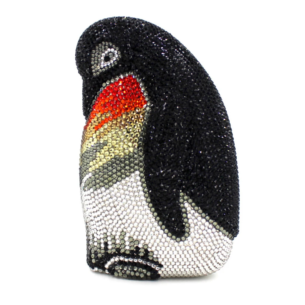 

Высококачественные женские вечерние клатчи с пингвином, розовый кошелек с кристаллами для свадебной вечеринки, роскошные сумки-клатчи с бриллиантами