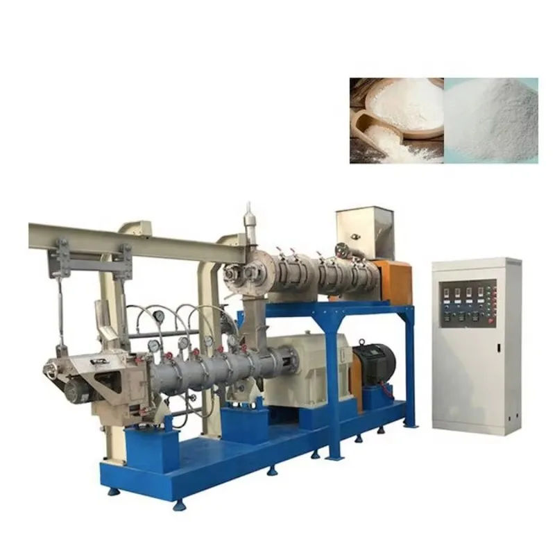 Twin screw modified starch machine, pre-gelatinized starch extruder, corn cassava potato starch production line