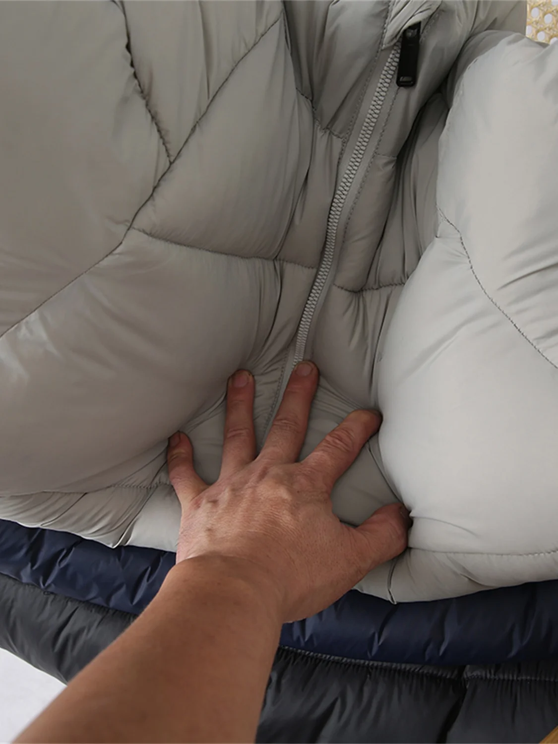 معطف Thiened Tech من القطن المنتفخ Jaet بياقة واقفة معطف Bread Sle للرجال والنساء Faion Urban Long Sve Stand Fit Pure C...