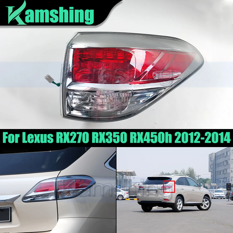 Car Rear Bumper Taillight For Lexus RX270 RX350 RX450h 2012-2014 Outer Tail Light Taillamp Rear Brake Light Stop Lamp