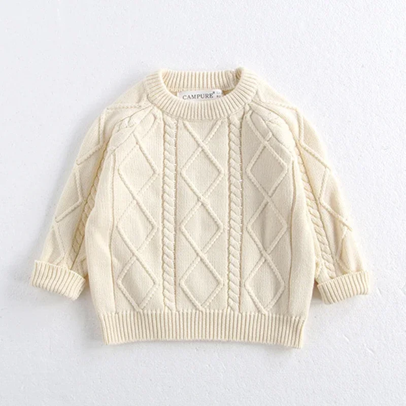 2025 New Autumn 0-3Yrs Children Knitted Clothes Suit Long Sleeved Knitted Pullover+Jumpsuit Newborn Baby Boys Girls Clothing Set