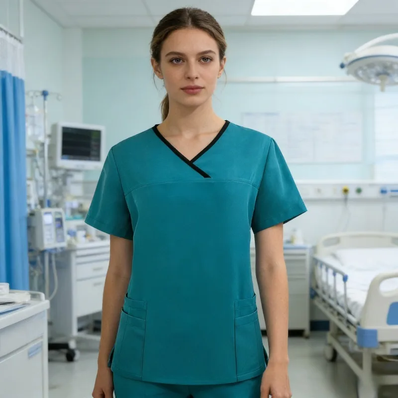 Dentist Workwear, Neutral Short-Sleeved Scrubs, Medical Staff Brushing Garments, Nurse Uniforms