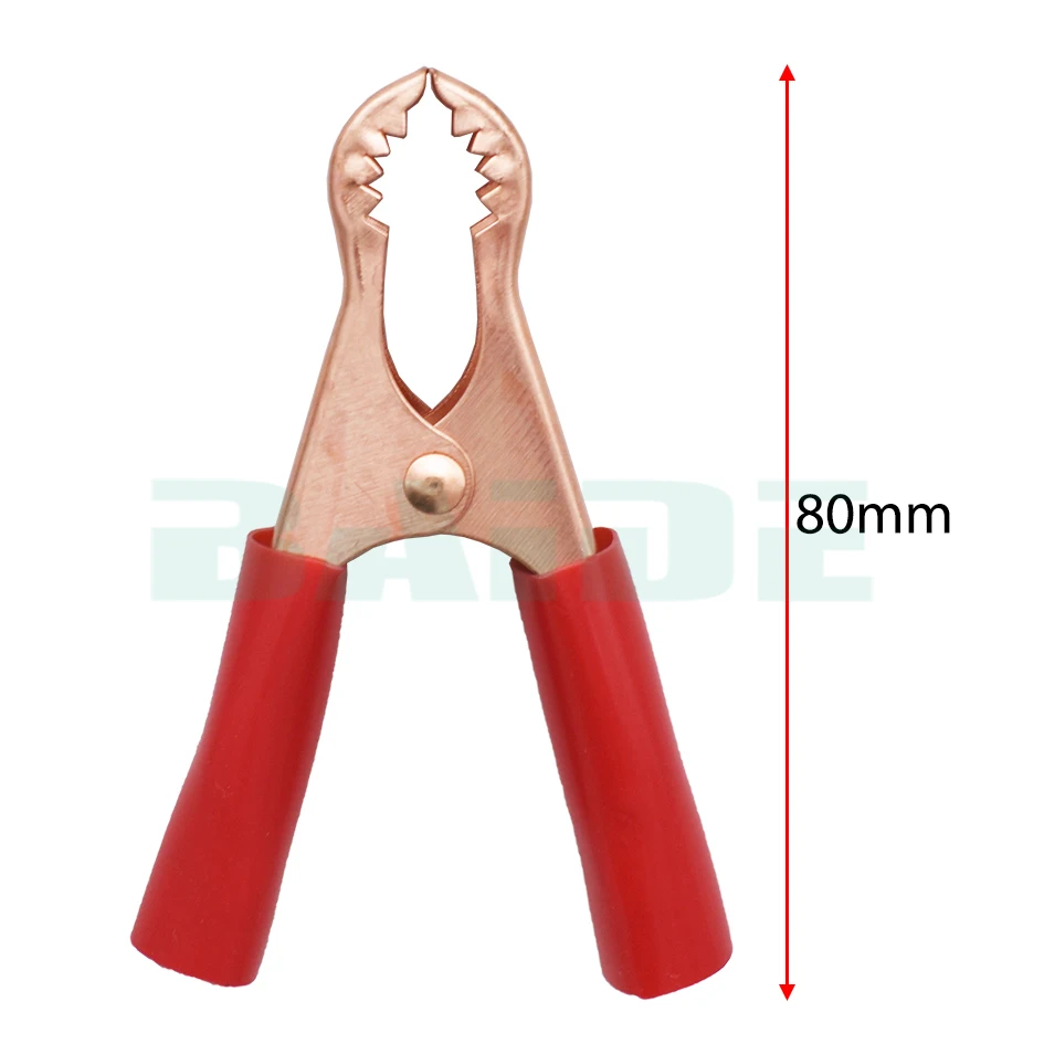 50A Red + Black Crocodile Car Caravan Van Battery Test Lead Clips Best Promotion Alligator Clips Connector Plug Power 500set/lot