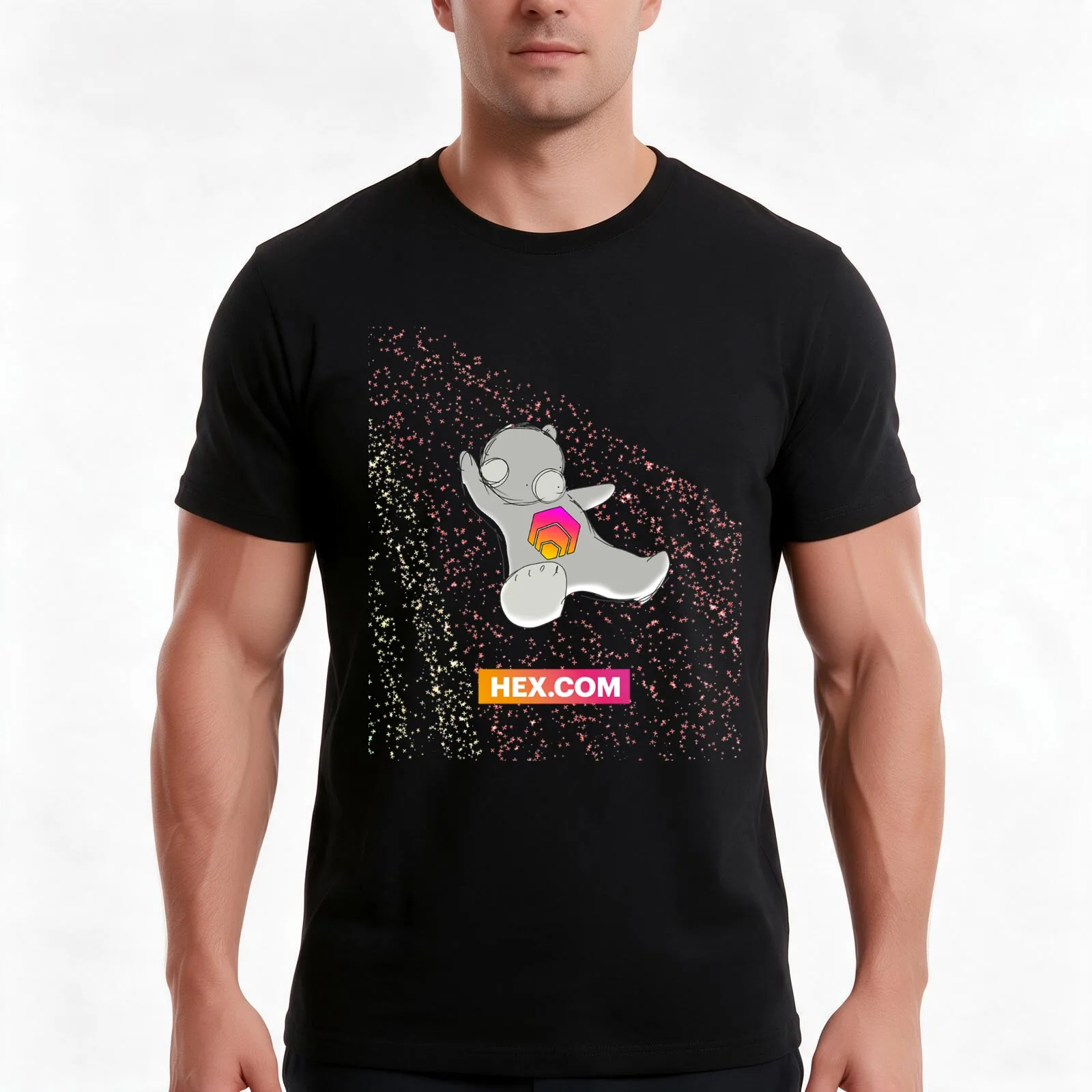 HEX CRYPTO TOKEN T-Shirt, Summer Casual Cotton Tee, Oversized Streetwear Tops, Vintage Graphic Print, Loose Fit Short Sleeve