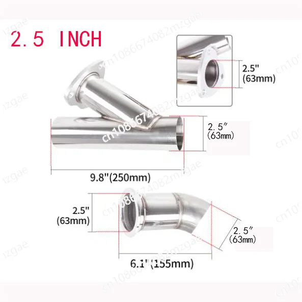 Modifizierter, elektronisch gesteuerter Auslassventil-Satz aus Edelstahl mit variabler Schallwelle, 2'/2,25'/2,5'/3' Rückseite