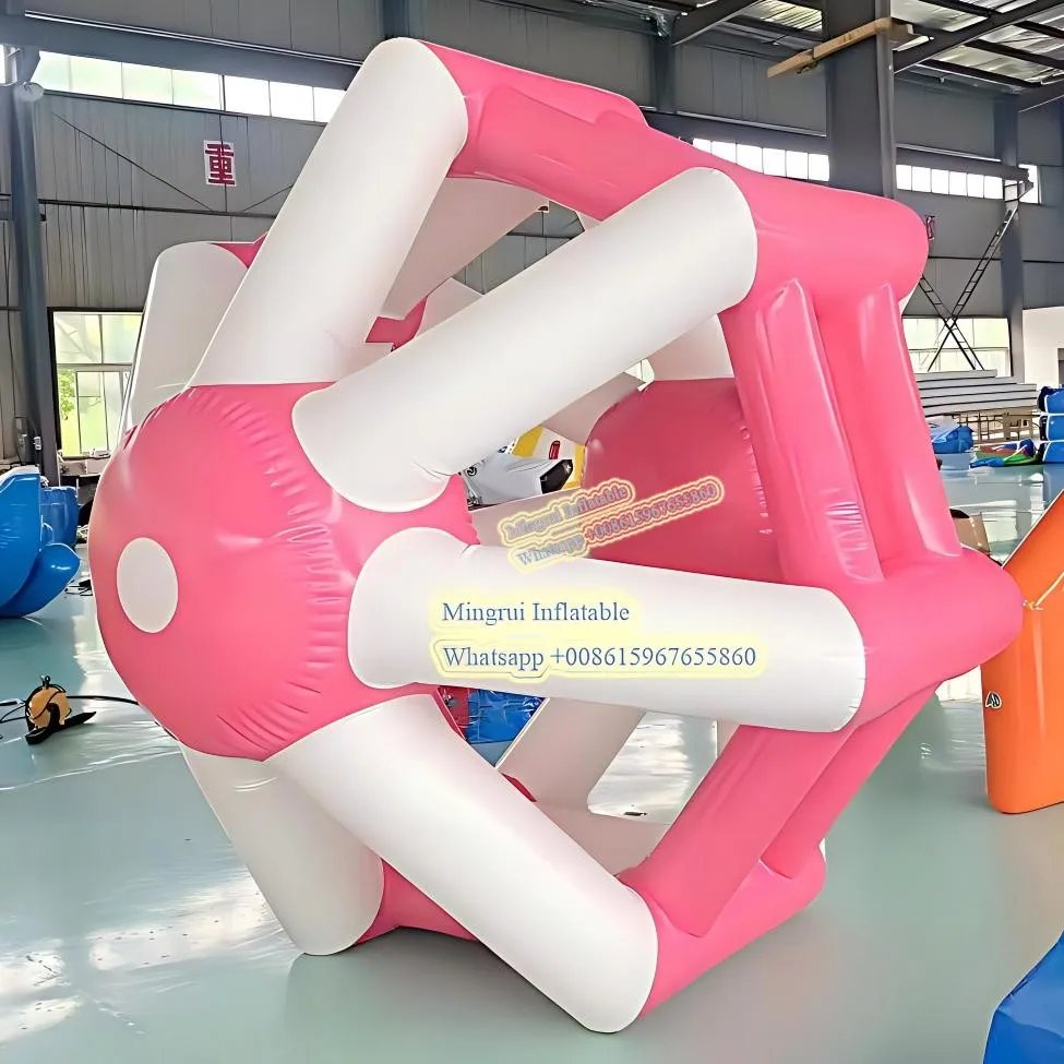 PVC Water Roller water wheeler Thickened Inflatable Water Park Equipment Hand Boat Walking Ball Toy Outdoor Facilities