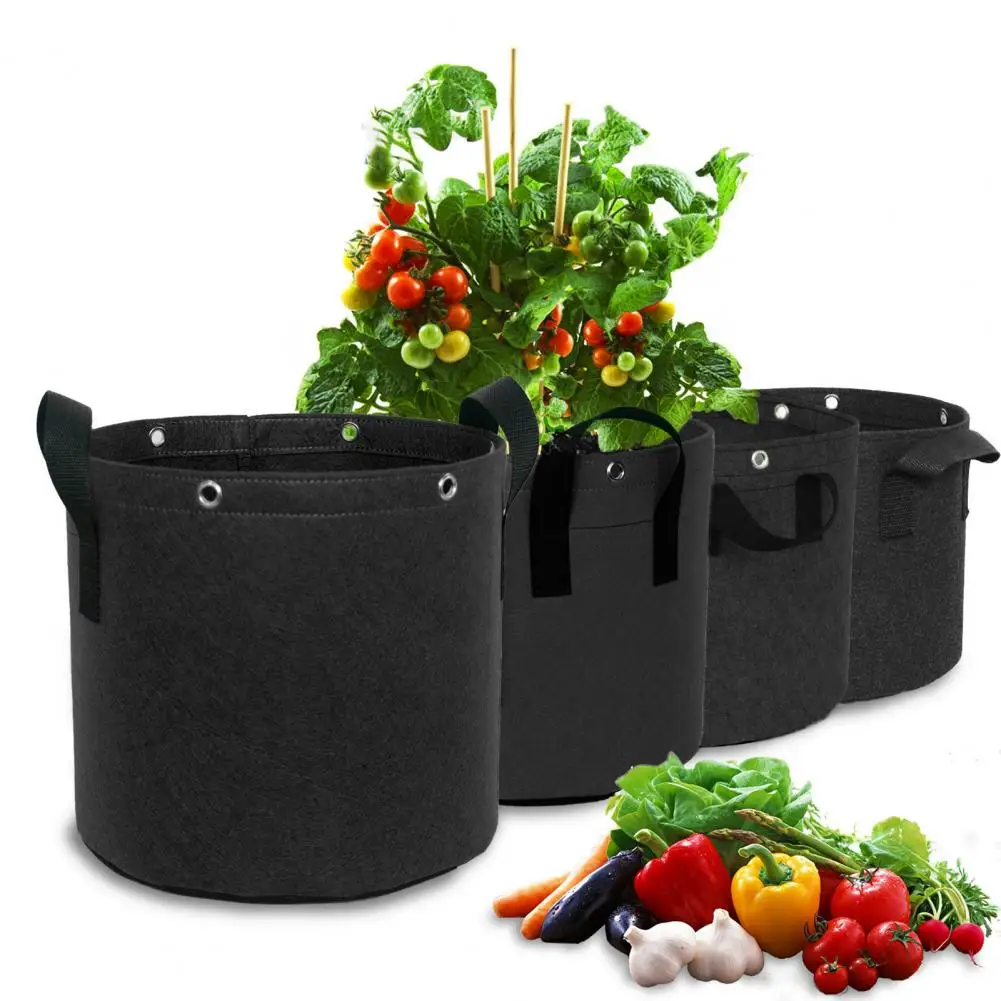 Plant Grow Bag Grow Bag Flower Vegetable Germination Bag Fabric Aeration Plant Pot Container Pouch