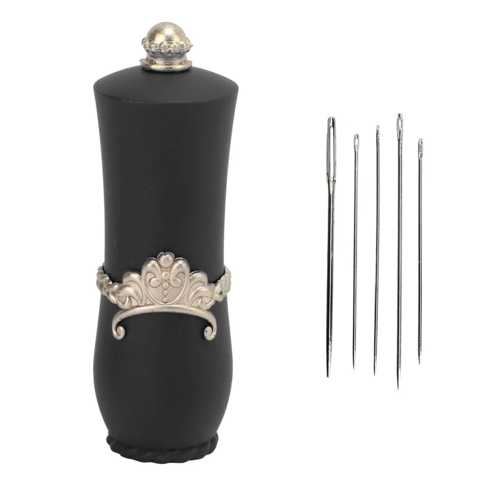 Retractable Design Lipstick Pin Cushion Built-in Needles Lipstick Shape Pin Needle Storage Case Sewing Pin Holder For DIY Craft