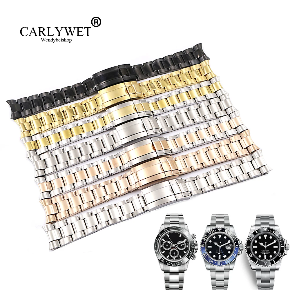 

Ремешок для часов CARLYWET, золотистый, 20 мм, с изогнутым концом