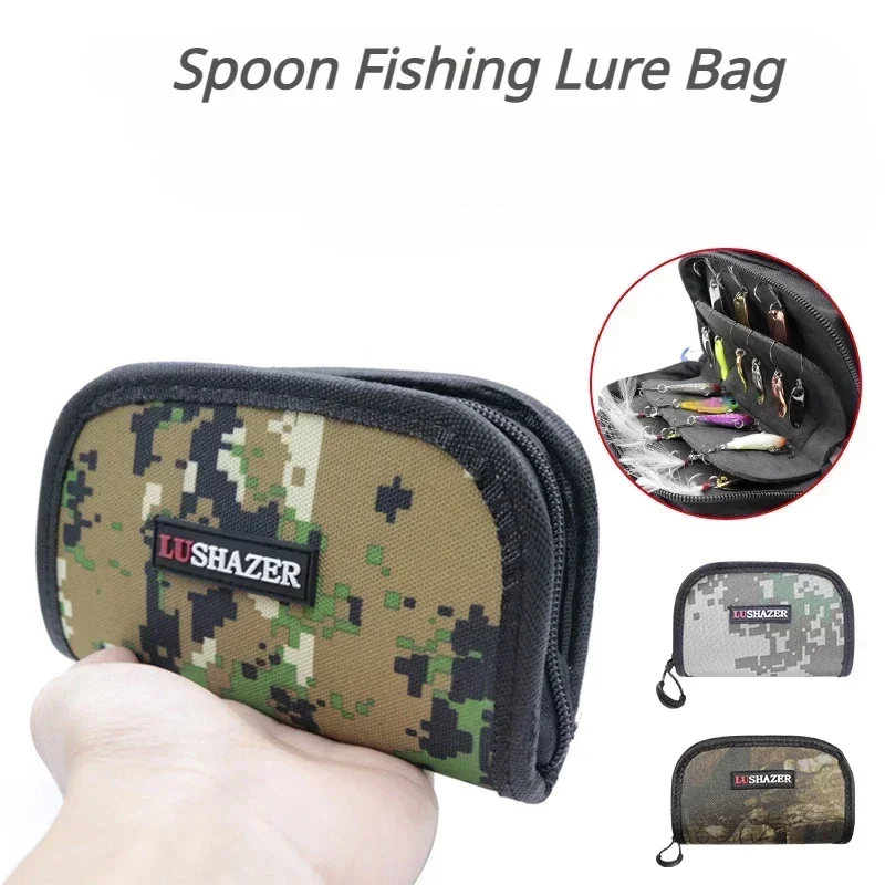 Portabale Storage Case Spinner Spoon Bait Box Fly Fishing Lure Trout Flies Fishook Fish Hook Hard EVA Waterproof Container Bag