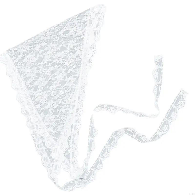 

Women's Lace Layering Mini Wrap Skirt Triangular Hip Covering Corset Waist Belt Sarong Scarf Apron Skirt Shirt Extender 57BD