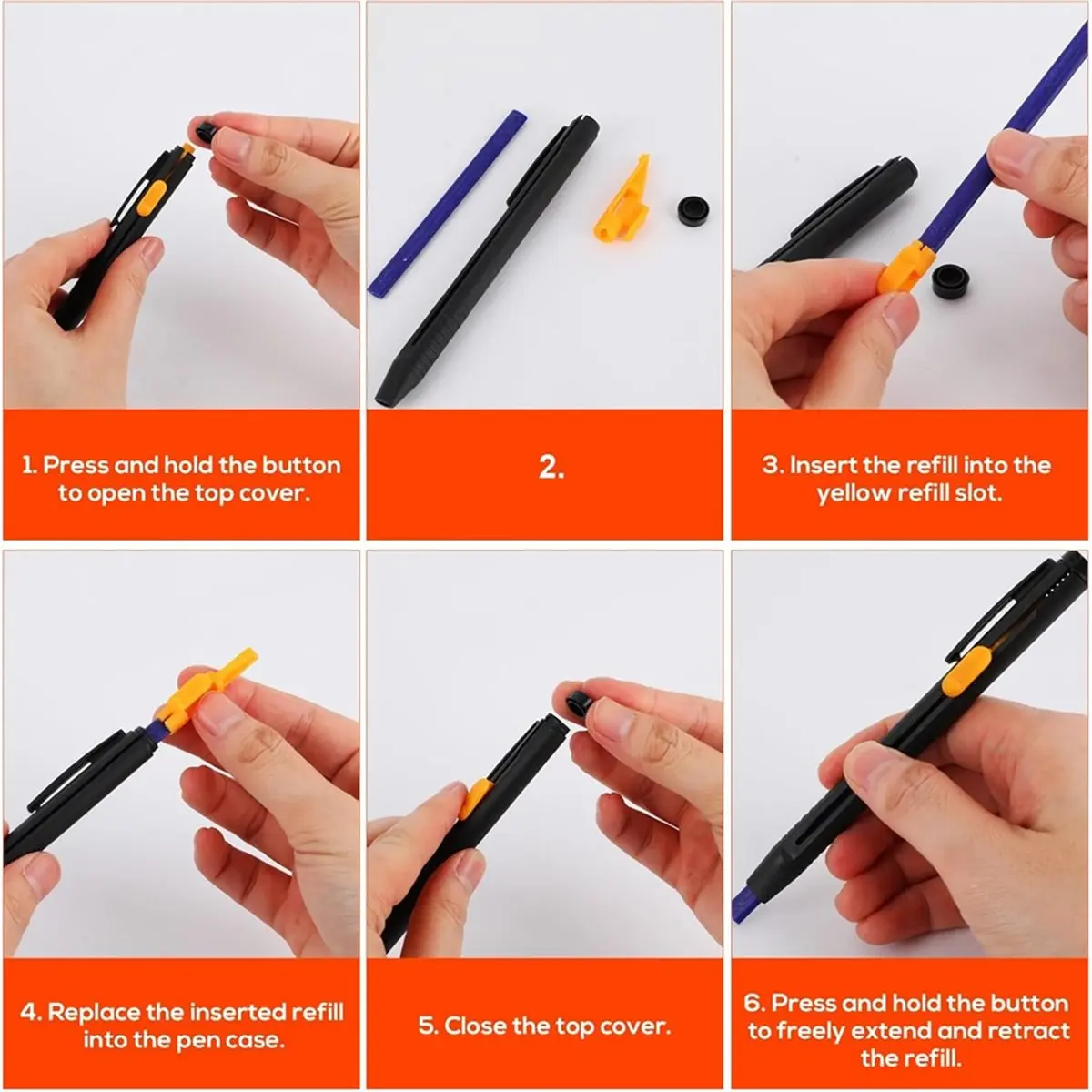 Y17A 23pc Heat Erasable Fabric Marker Set,2 Heat Erasable Chalk Pens 20 Blue Replacement Refills and 1 Pen Refill Box for DIY