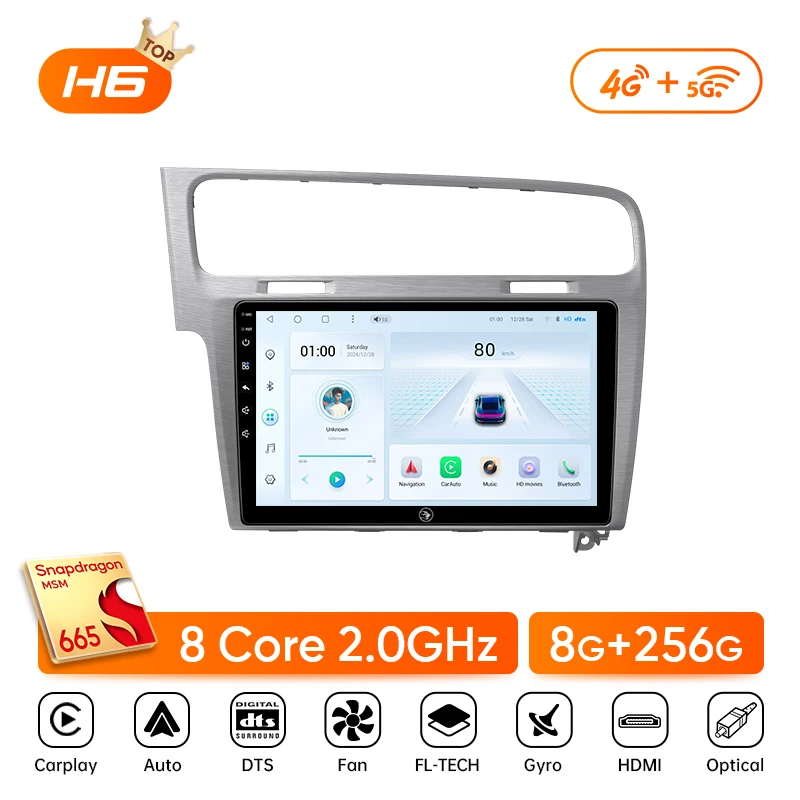 Ainavi Autoradio Voor Volkswagen VW Golf 7 MK7 GTI 2011-2021 Draadloze Carplay Android 13 Auto Multimedia Stereo Video Speler 2Din