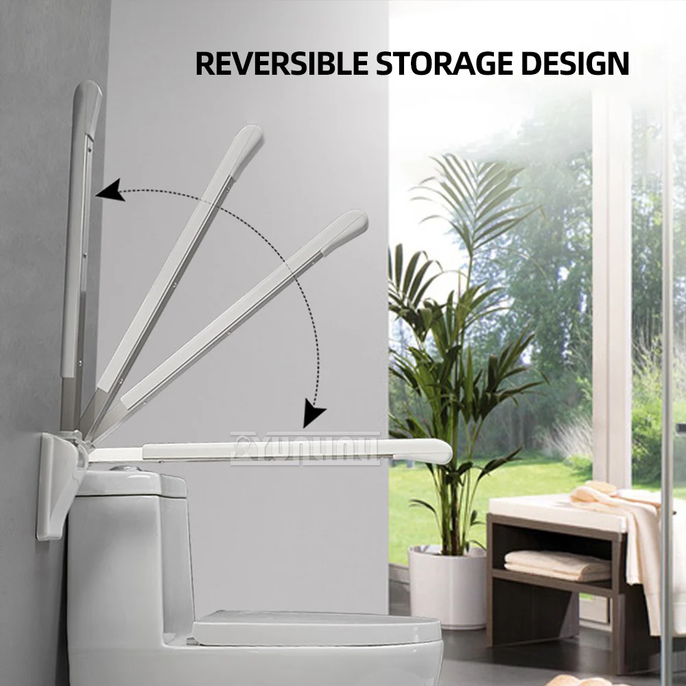 Elderly Safety Handrail Anti-Slip Disabled Toilet Handle Foldable Accessible Bathroom Grab Bar for Toilet Use