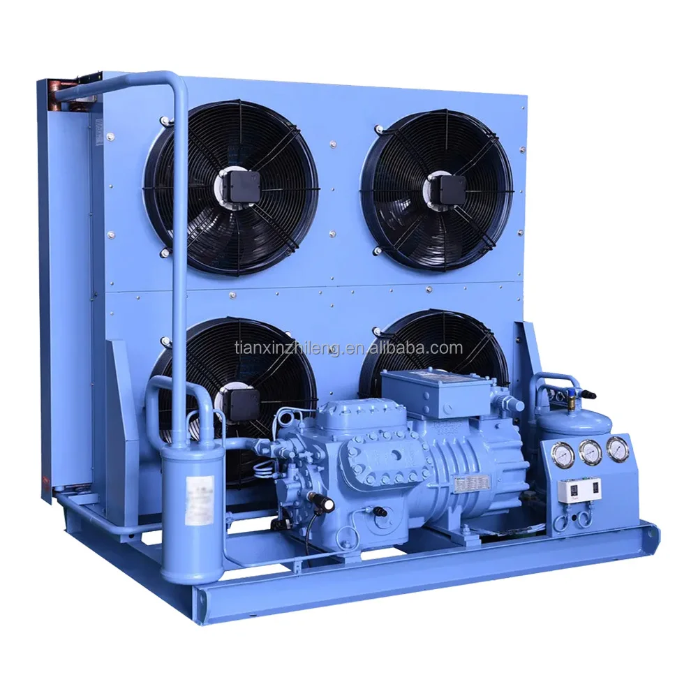 Refrigeration Condensing Unit for Meat Cold Room Compressor Refrigeration Equipment Piston Condensing Units 380V-440V 4.2kW