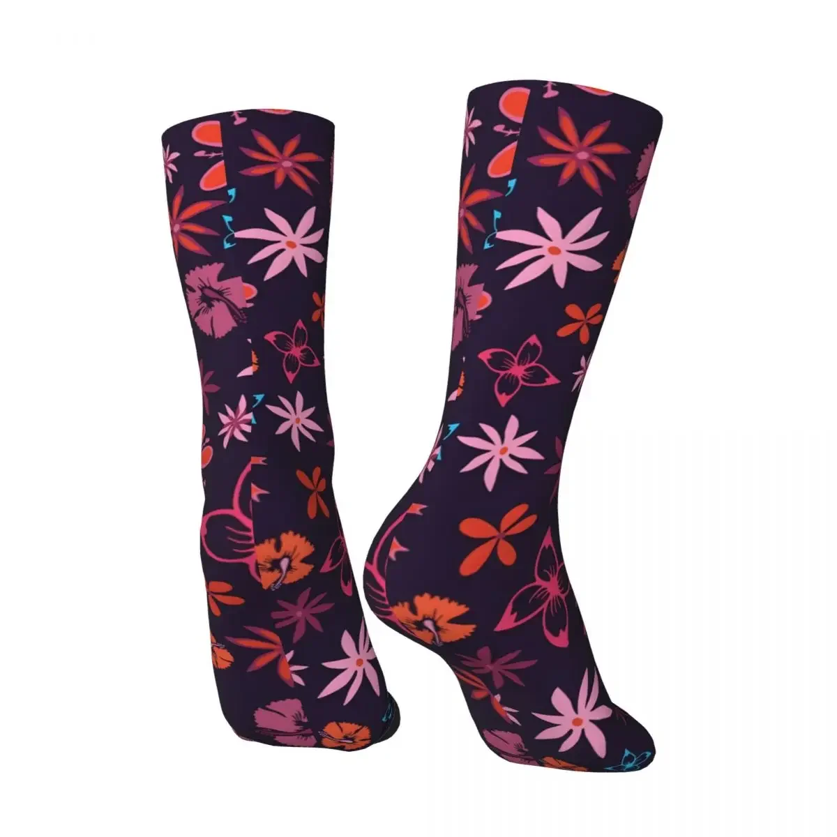 Retro Tropical Confetti Men's compression Socks Unisex Street Style Pattern Printed Novelty Crew Sock