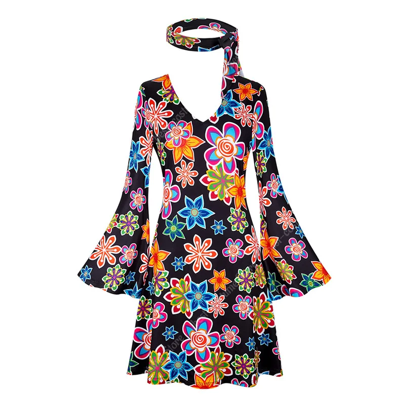 70s Disco Dresses for Women Colorful Print Disco Outfits Halloween Hippie Costume Women Party Dress Plus Size XS-3XL - AliExpress 200000532 70s Disco Dresses for Women Colorful Print Disco Outfits Halloween Hippie Costume Women Party Dress Plus Size XS-3XL - AliExpress 200000532