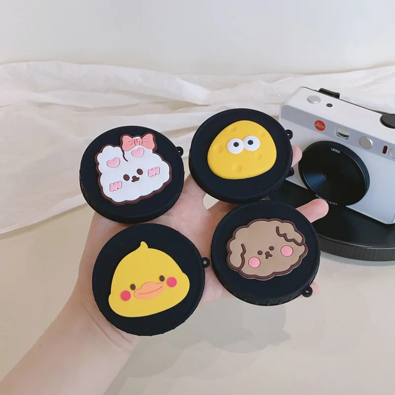 Cartoon Silicone Lens Cap With Anti-lost Rope for Ricoh GR GR2 GR3 Dustproof Anti-scratch Lens Protective Cover Camera Accessory