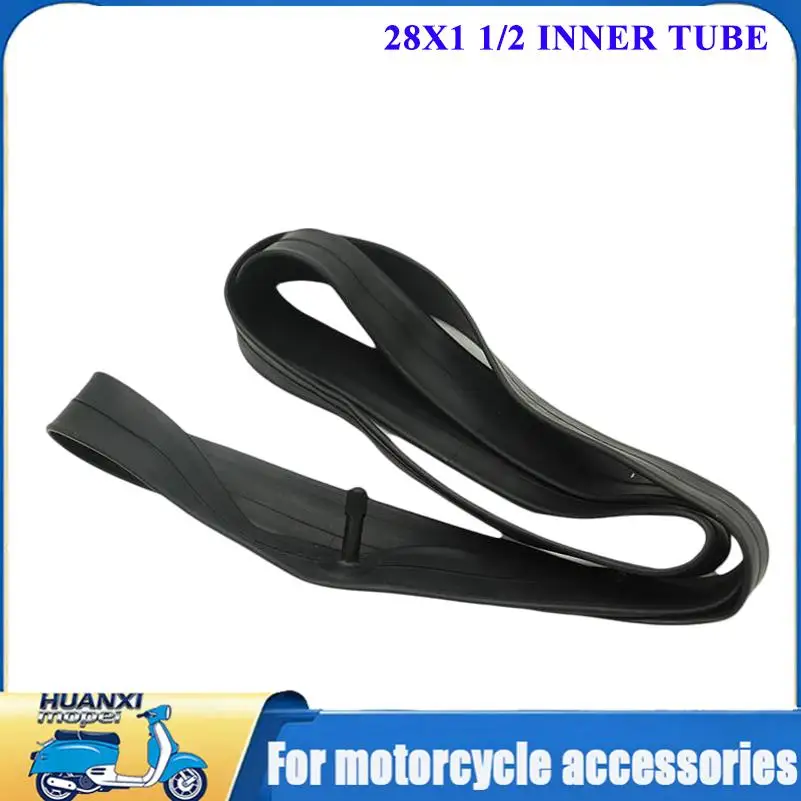 28x1 1/2 Inner Tube (Straight Nozzle Rubber) Suitable Replacement For Recreational Mountain Bike Tires