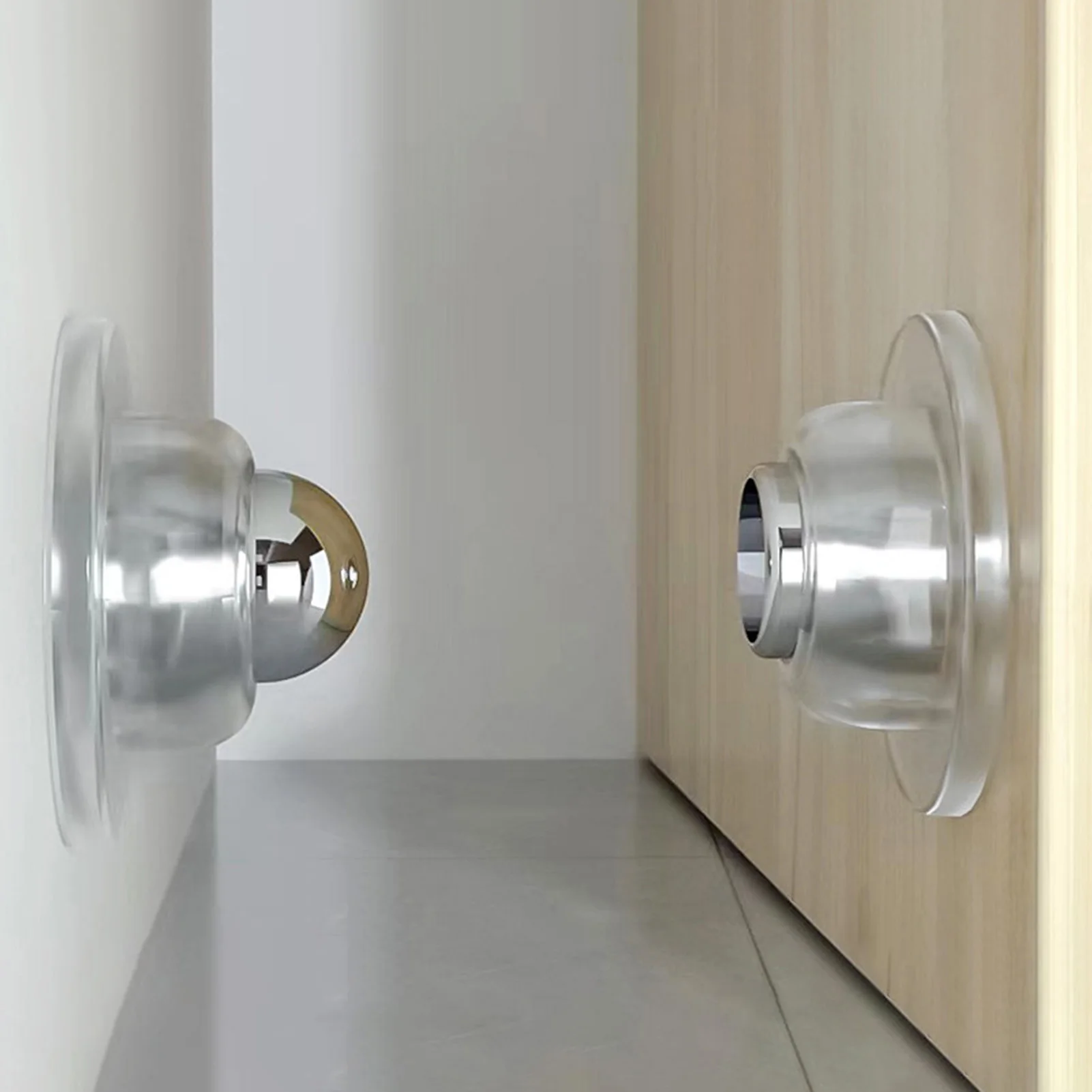 2pcs Silent Door Stopper Compact Anti Collision Door Buffer for Home Wall Protection Noise Reduction Hardware Accessory