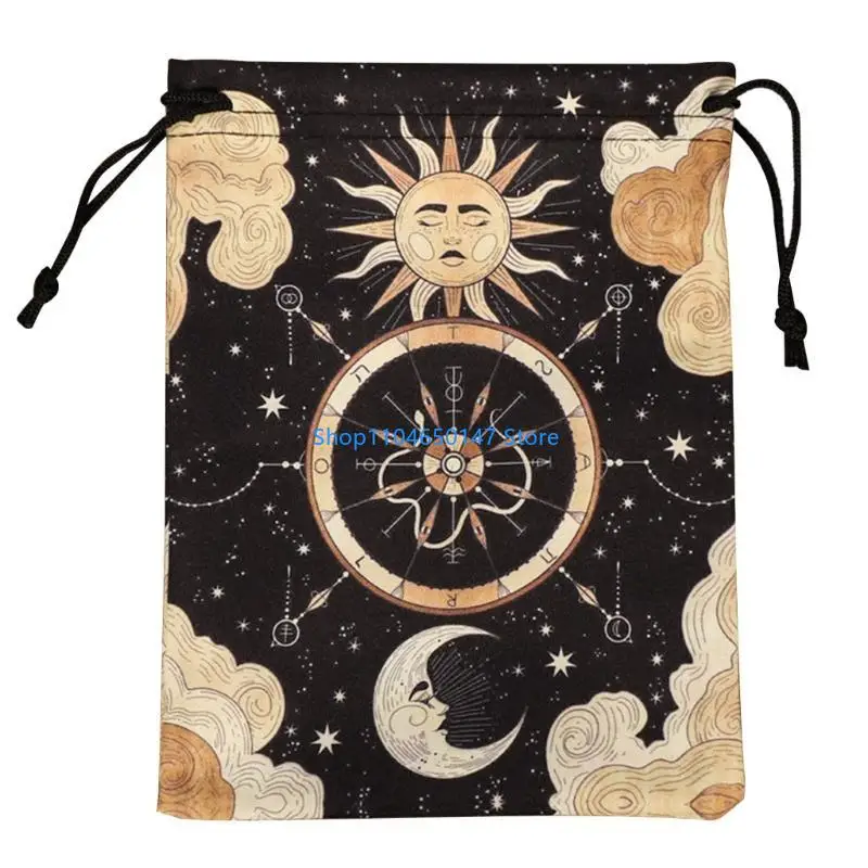 

Mini Jewelry Dices Card Pouches Drawstring Pouches Divinations Tarots Bag Flannelette Game Oracles Cards Stored Bag