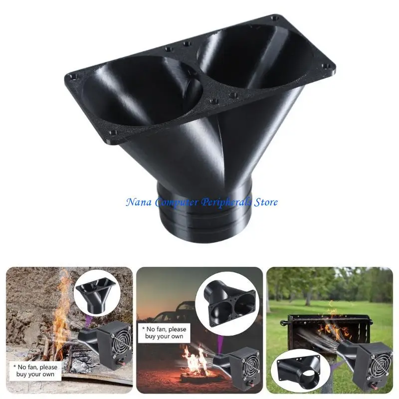 F68C Heat Dissipation Fan Air Outlet for 4cm/6cm Servers Duct Air Gathering Vent