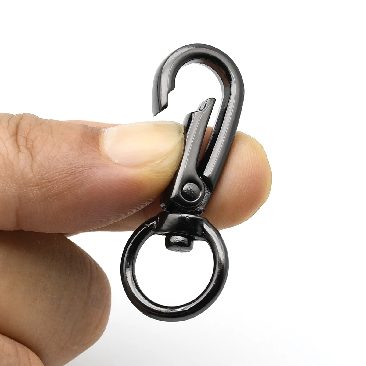 Metal Rotatable Carabiner O Ring Snap Hook Lobster Clasp Clip Buckle Bag Strap Parts Keychain Dog leash Accessories
