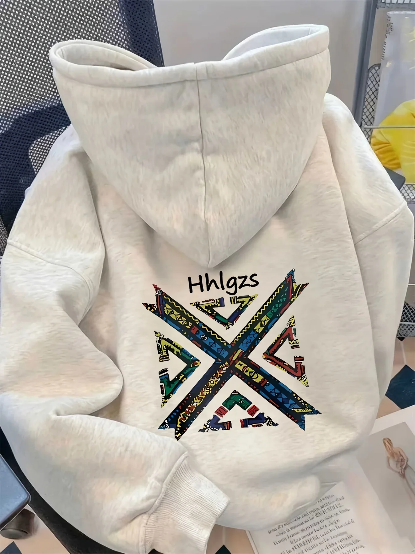 الرجال عادية مطبوعة نمط هوديي 2025 الخريف الشتاء جديد حار بيع الرجال النساء القطن الخالص عادية المألوف فضفاض هوديي #2