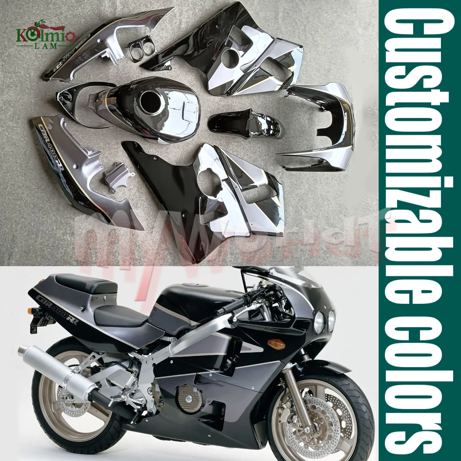 Fit For HONDA CBR400RR NC23 1988 - 1989 Motorcycle Shell Bodywork Fairing Kits Panel Set CBR400 NC 23 CBR 400 RR