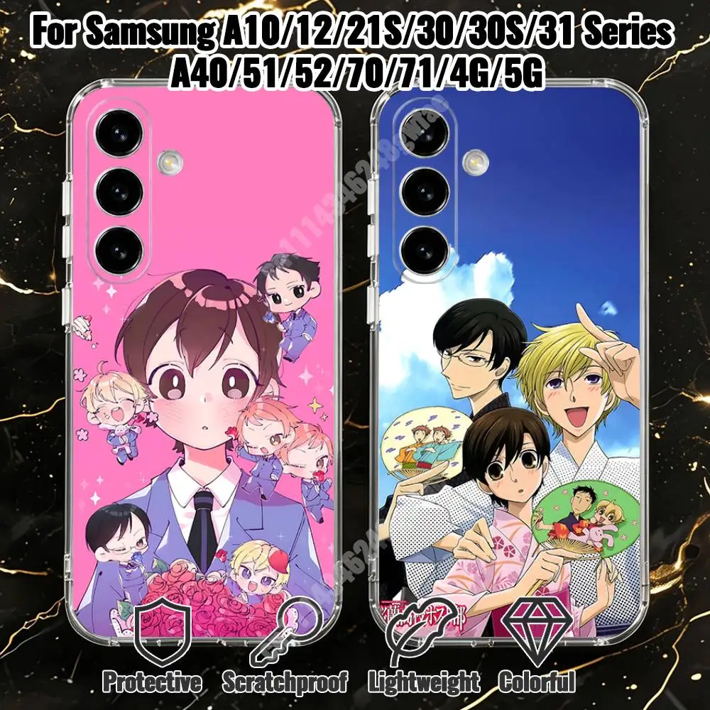Ouran High School Haruhi Fujioka Phone Case for Samsung Galaxy A71 70 52 51 A40 31 30 A21S 12 10 Transparent Protector