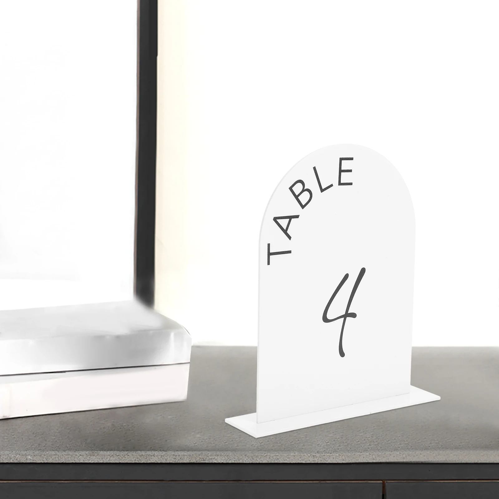 

10pcs 1-10 Acrylic Table Number Signs Wedding Reception Place Card Holders Clear Seat Number Markers For Party Banquet