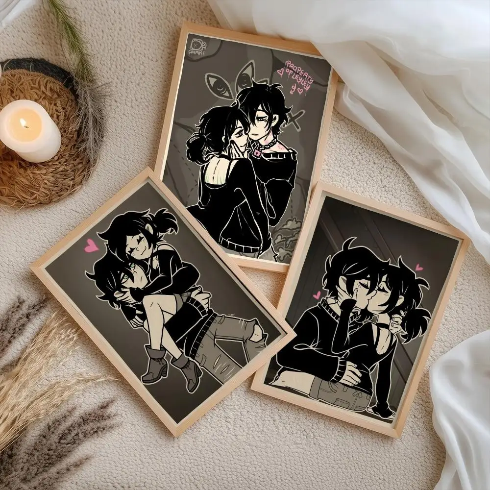 game The C-Coffin of Andy and Leyley Poster Stickers Self-Adhesive Painting Mural Decor Wall Decals for Bedroom Room Home Gift
