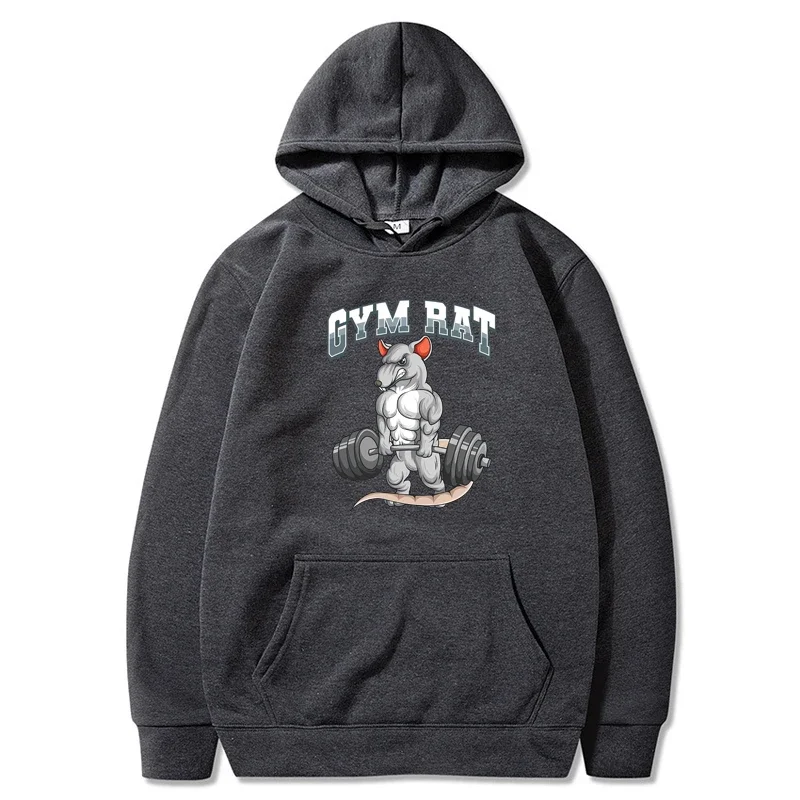 

Men Hoodie Y2k Hoodie Gym Sport Hoodie Rat Fitness Bodybuilding Crew Neck Men Hoodie Men Casual Women Long Sleeve Tees Tops