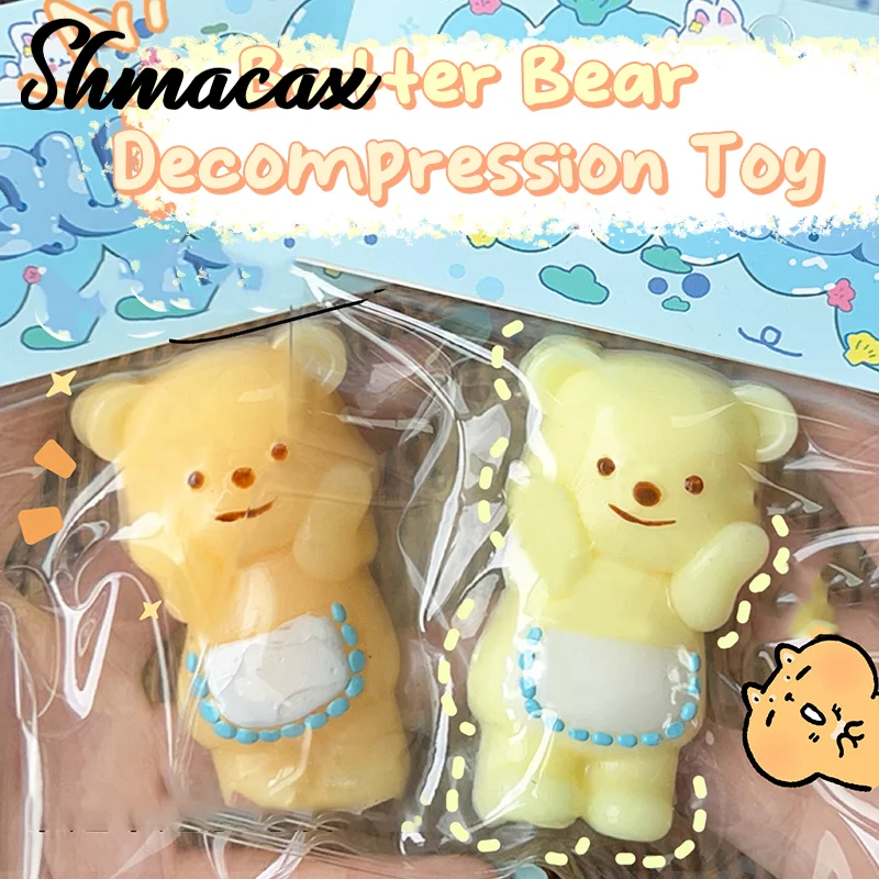 

Squishy Toy Mochi Toy Butter Bear Hug Bear Apron Bear Pinching Slow Rebound Decompression Vent Toy Stress Release Toy Hand Relax