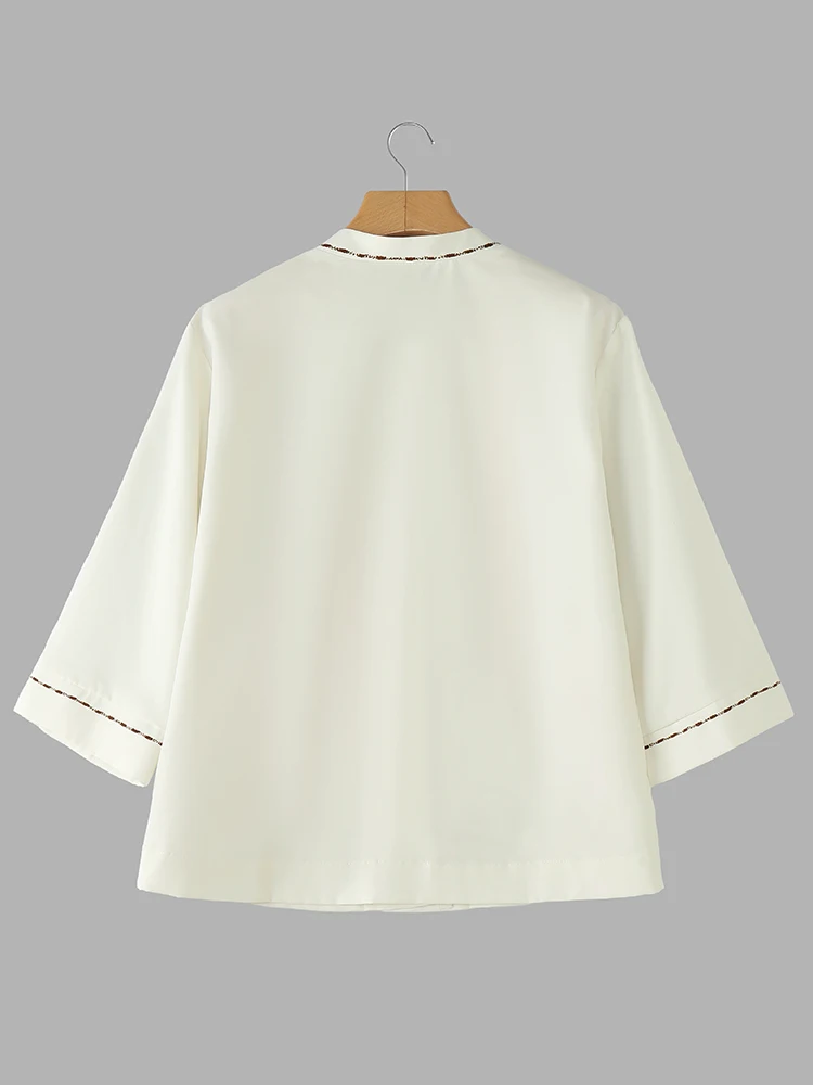 Vintage imprimé chemises ZANZEA automne Blouse femmes col rond à manches longues hauts décontracté boutons vers le bas Blusas rétro Chemise Mujer Femme