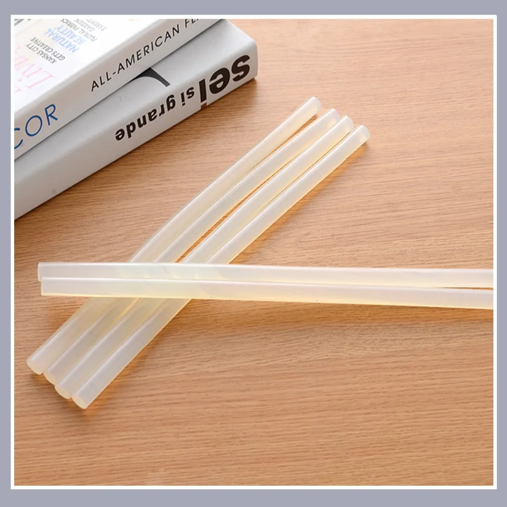 صمغ يسيح بالحرارة العصي 7 مللي متر/11 مللي متر قضبان اللزوجة القوية الشفافة لمسدس الغراء مقاومة درجات الحرارة العالية الغراء الساخن 10 ~ 50 قطعة