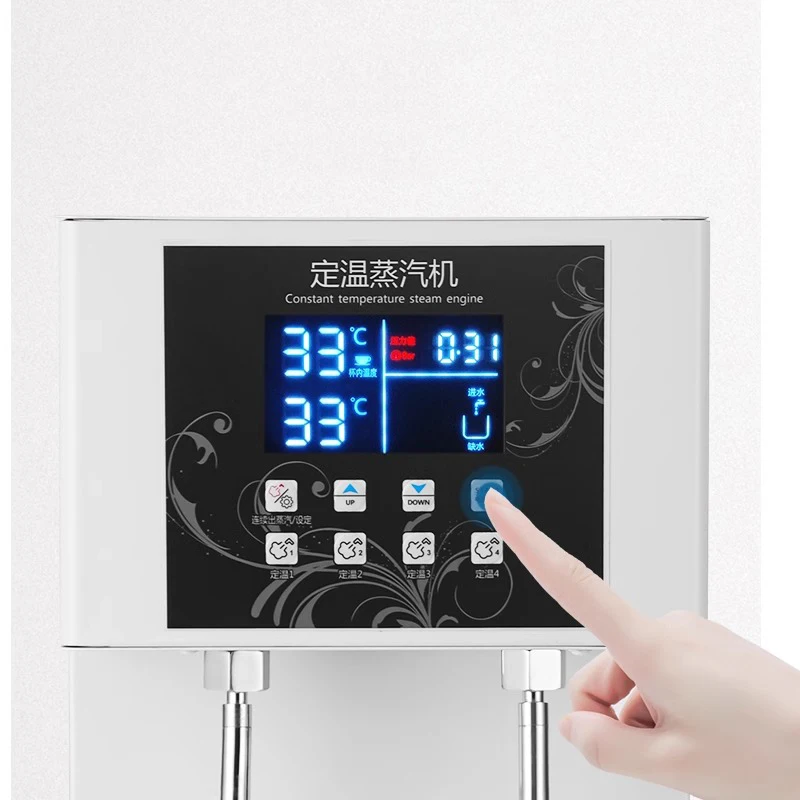 Multi-functional Water Dispenser Machine 12L Double Nozzle Steam Milk Foam Machine Hot Water Boiler Tea Brewing Machine 220V