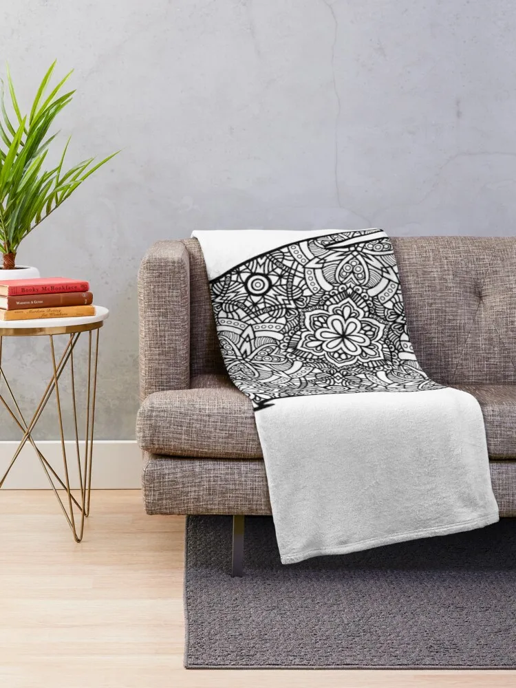 Color-It Yourself! B&W Paint Splash Design #2 Throw Blanket Retros Softest Blankets