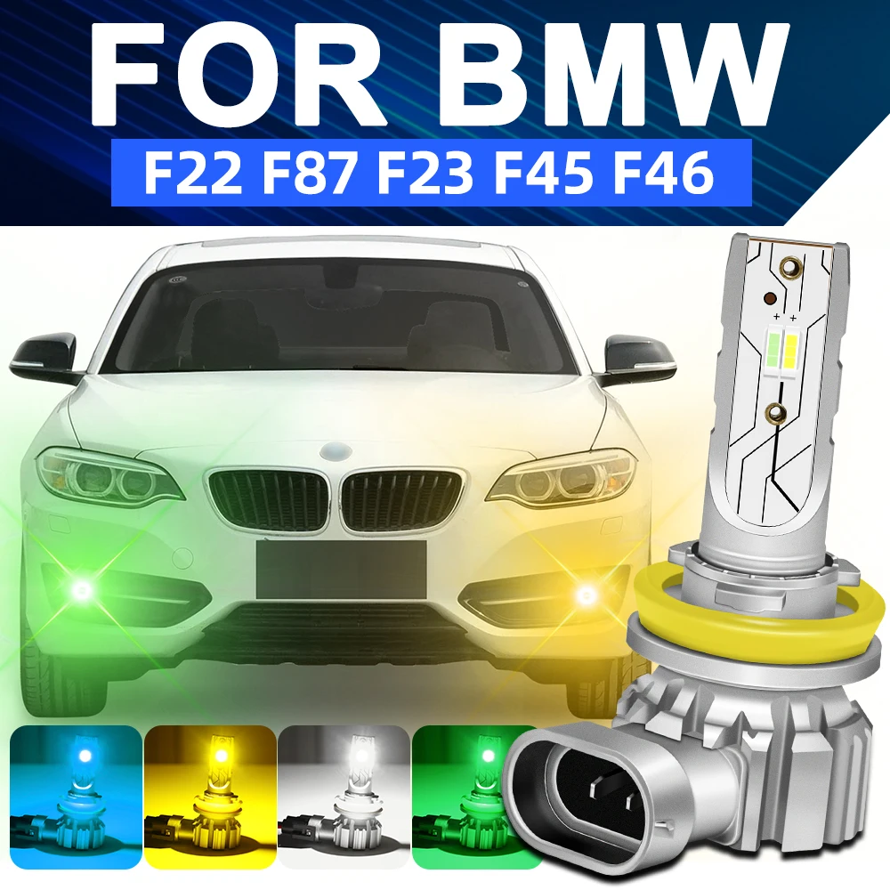 

2 шт. передние светодиодные противотуманные фары для BMW F22 F87 F23 Active Tourer F45 Gran Tourer F46 2 серии аксессуары двухцветная светодиодная противотуманная лампа