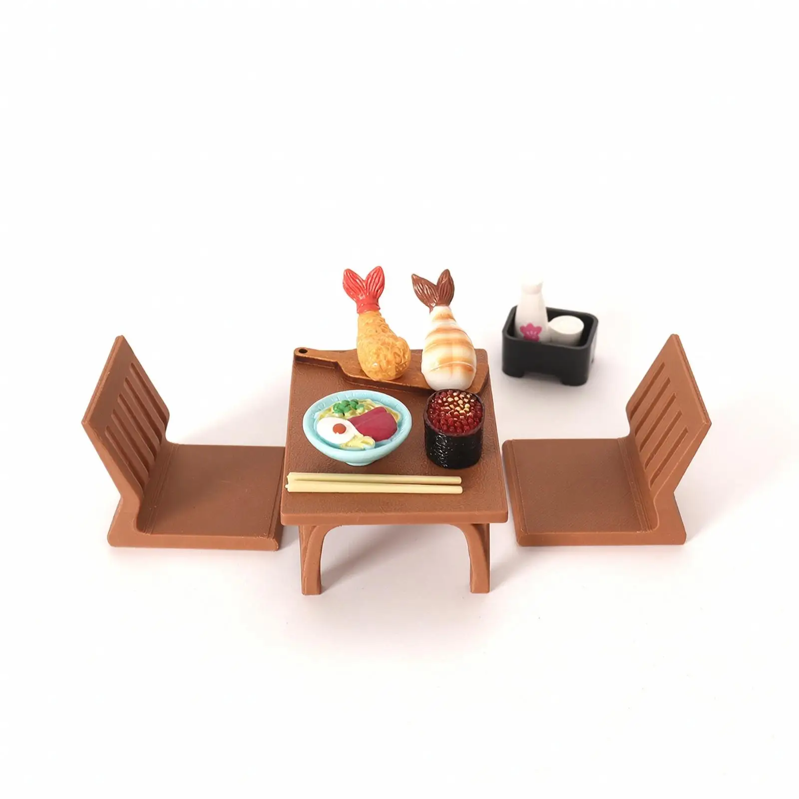 Miniature low table in Japanese style, dollhouse table, smooth surface,