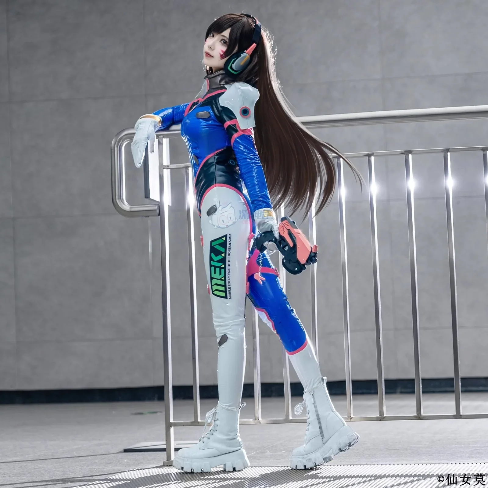 ゲームオーバーウォッチ Dva 歌ハナコスプレ衣装女性かわいい弾性
