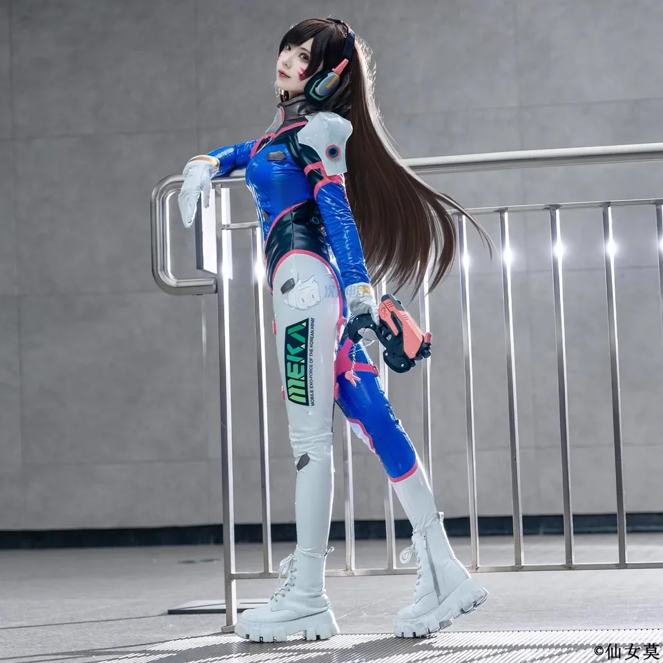 ゲームオーバーウォッチ Dva 歌ハナコスプレ衣装女性かわいい弾性