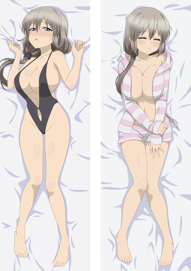 

Anime Uzaki-chan Wants to Hang Out! Uzaki Tsuki Body Pilow Case Two-side Printed Peachskin Dakimakura Home Decorative Cover