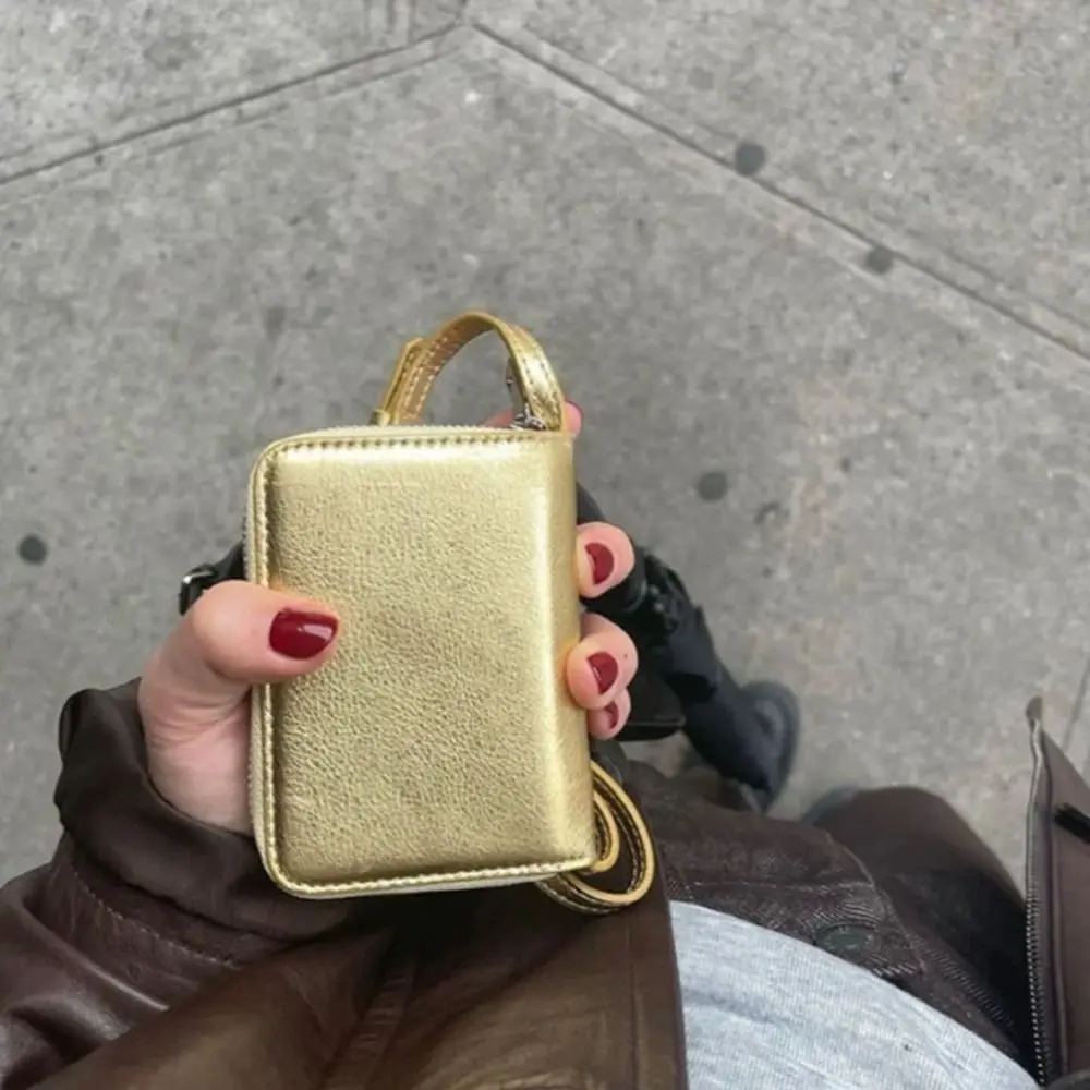 

Fashion Onuk Same Style Crossbody Card Bag Korean Style PU Mini Shoulder Bag Clutch Bag Card Pocket Small Crossbody Bag Outdoor