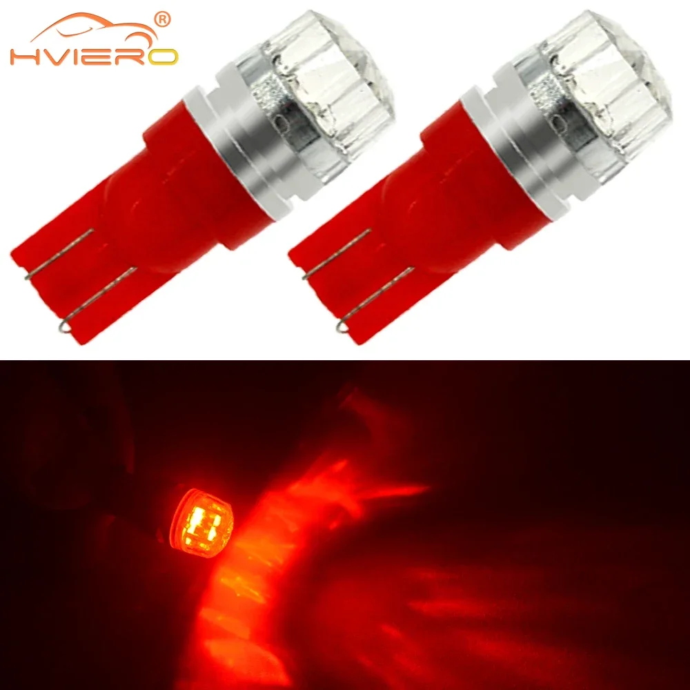 

2X Red Super Bright LED Bulbs Car Signal T10 W5W 194 Low Power Consumption Auto Wedge Backup Parking Trunk Tail Light Waterproof