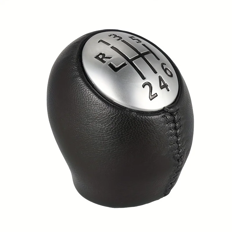 6 Speed Gear Shift Knob Leather Handleball For Renault Megane MK3 Clio Laguna For Nissan Interstar For Vauxhall Vivaro Movano