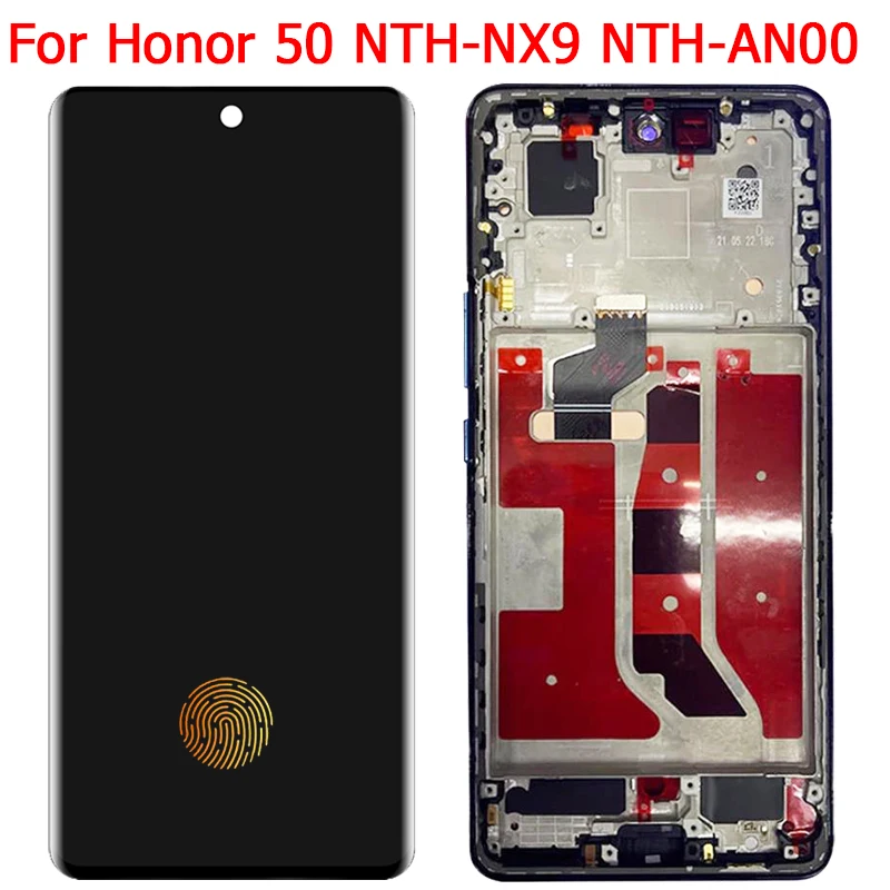 OLED Original For Honor 50 LCD Display Screen With Frame 6.57