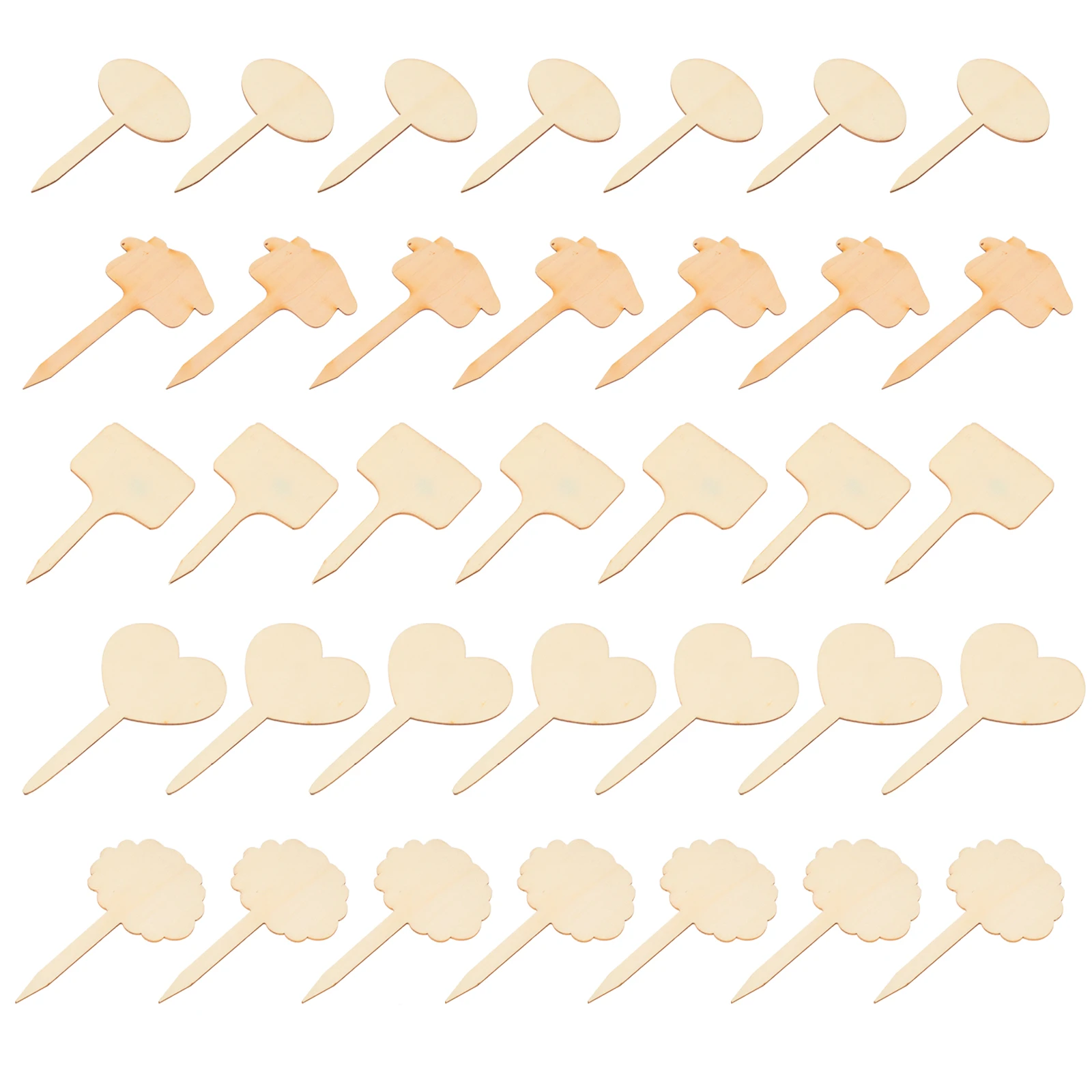 

50Pcs Reusable Plant Tags Wooden Labels Durable Sunproof Garden Markers for Easy Plant Identification Wooden Tags